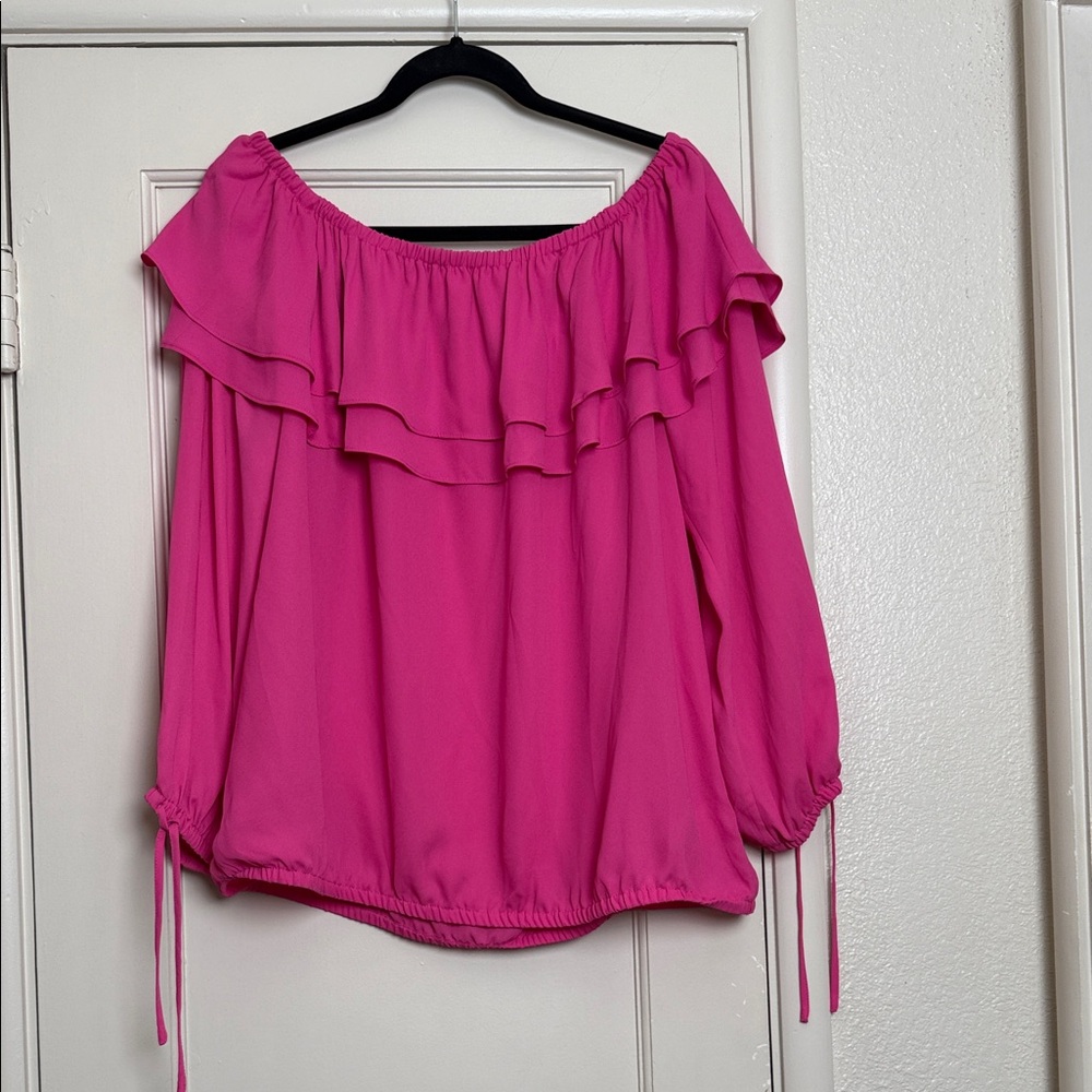 MICHAEL Michael Kors Fuchsia Ruffle Blouse